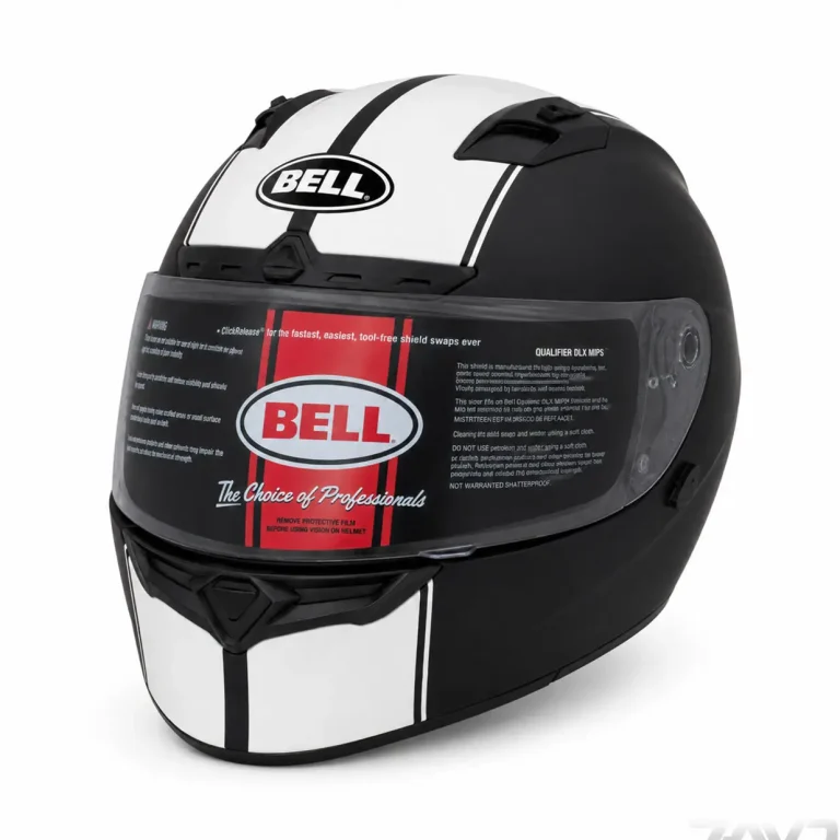کلاه کاسکت BELL DLX MIPS فک ثابت مشکی سفید