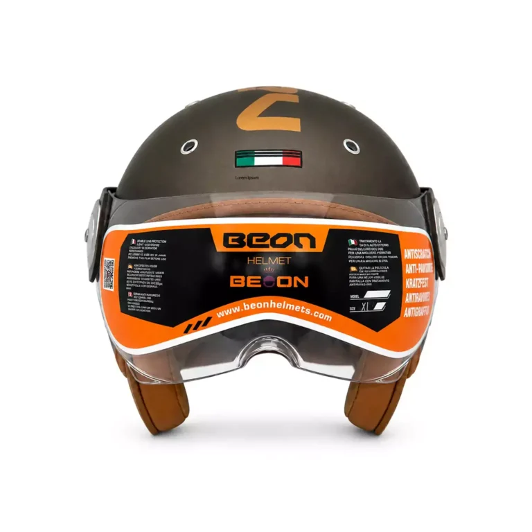کلاه کاسکت بیون Beon B110 قهوه ای