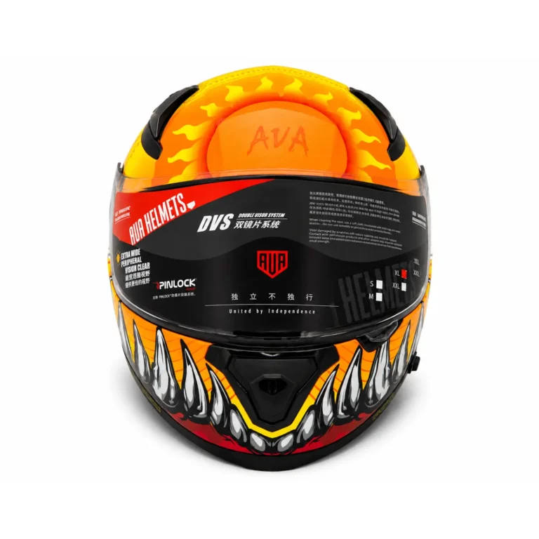 کلاه کاسکت فول فیس AVA DVS طرح Fire Monster