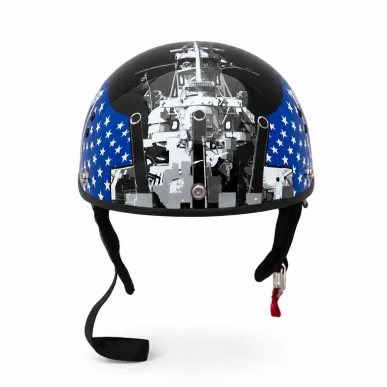 کلاه کاسکت نیم‌کاسه هات لدرز HLT70 طرح America’s Navy