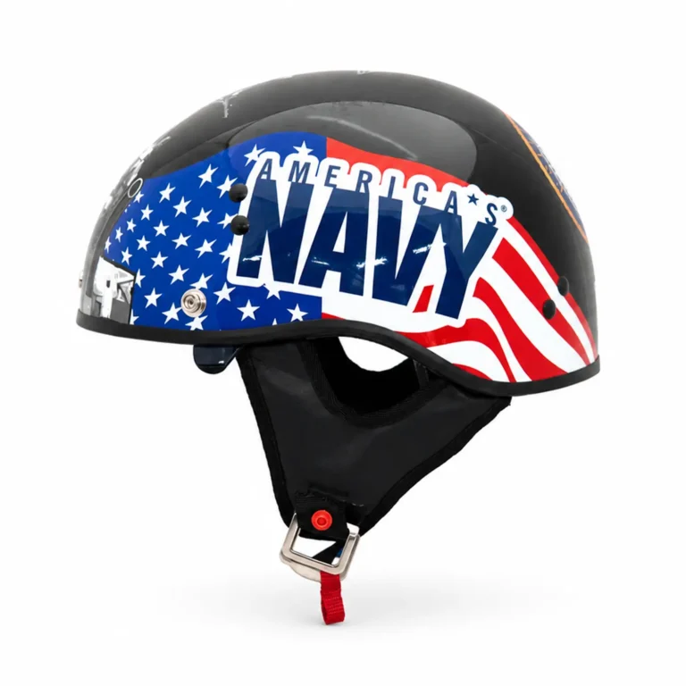 کلاه کاسکت نیم‌کاسه هات لدرز HLT70 طرح America’s Navy