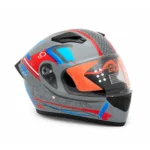کلاه کاسکت فک ثابت MT HELMET   رنگ طوسی قرمز آبی