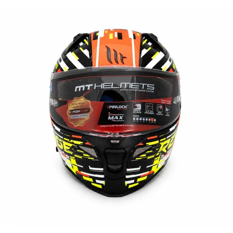 کلاه کاسکت فک ثابت MT Helmets  مشکی نارنجی
