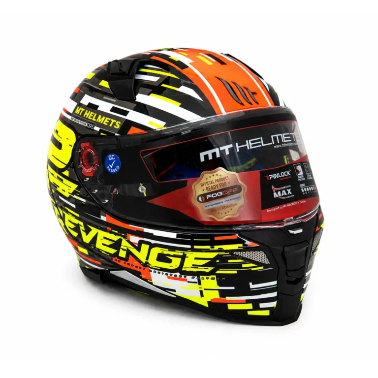 کلاه کاسکت فک ثابت MT Helmets  مشکی نارنجی