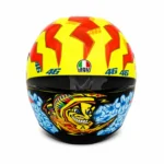 کلاه کاسکت فک ثابت AGV مدل  Valentino Rossi 2001 زرد و نارنجی