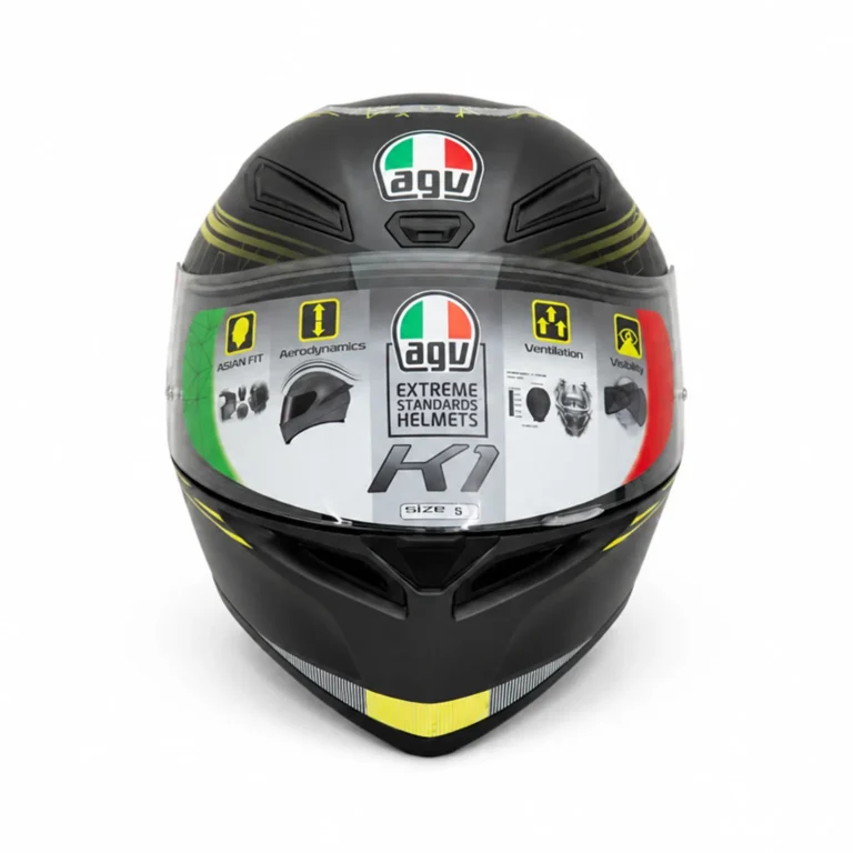 کلاه کاسکت فک ثابت AGV مدل K1 طرح گرافیکی مشکی زرد