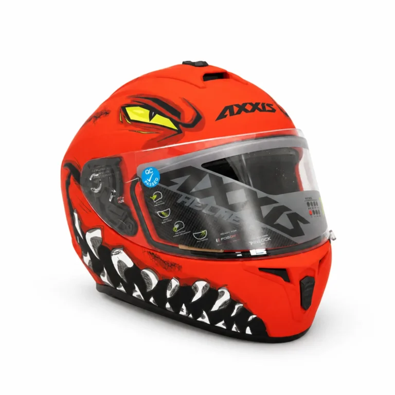 کلاه کاسکت فک ثابت AXXIS مدل Draken S Forza A5 رنگ قرمز