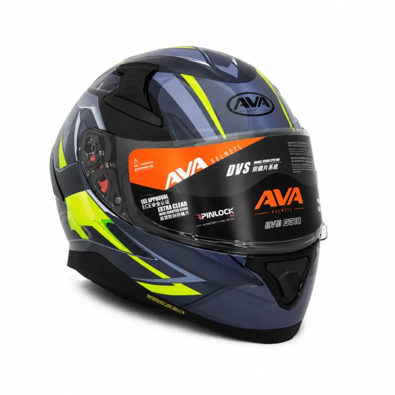 کلاه کاسکت دوطلق AVA G318 طرح نئون