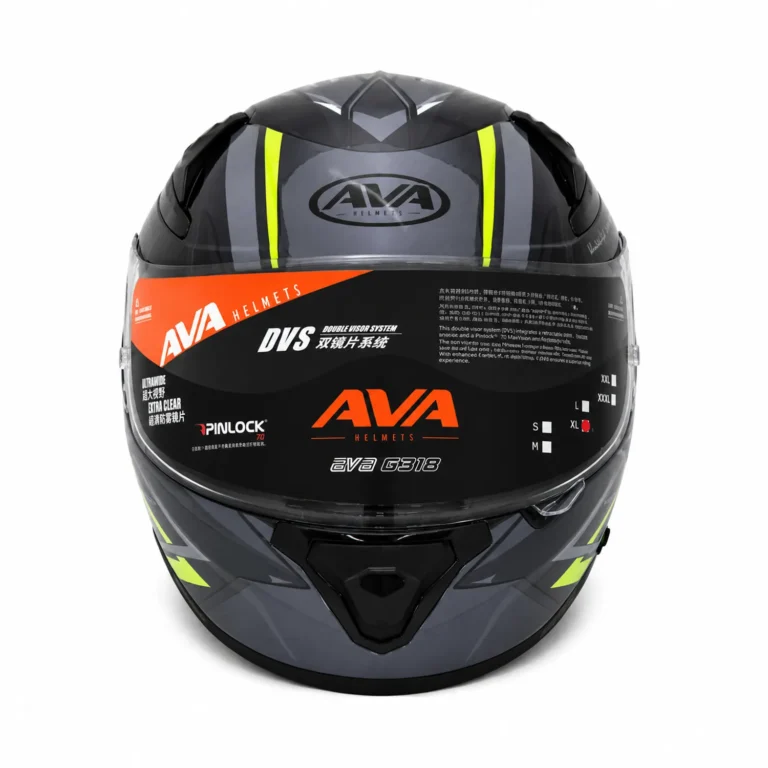 کلاه کاسکت دوطلق AVA G318 طرح نئون
