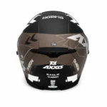 کلاه کاسکت فک ثابت دوطلق AXXIS مشکی سفید طوسی