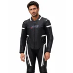 لباس یکسره موتورسواری Star Speed Knight مشکی سفید