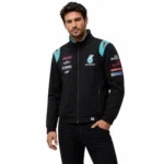 کاپشن موتورسواری Yamaha Petronas Racing مشکی فیروزه‌ای