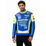 کاپشن موتورسواری سوزوکی Ecstar MotoGP آبی