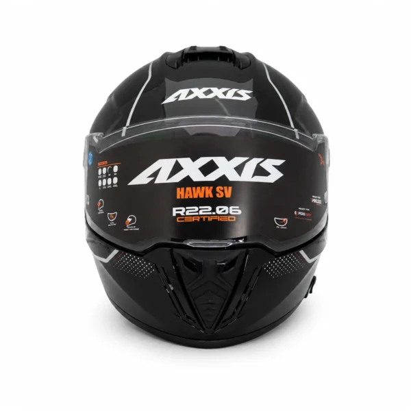کلاه کاسکت فک ثابت AXXIS مدل Hawk SV مشکی