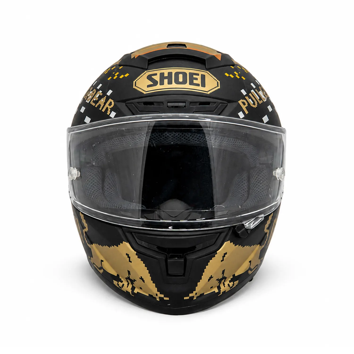کلاه کاسکت فک ثابت SHOEI X-Fourteen مشکی طلایی (1) کلاه کاسکت فک ثابت SHOEI X-Fourteen مشکی طلایی - تصویر 1